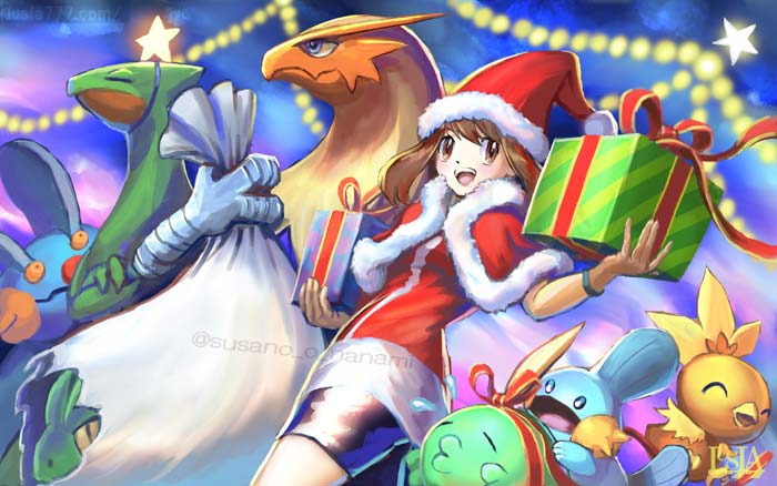 メリークリスマス ポケモンファンアート 七海ルシアのモンスターイラスト格納庫