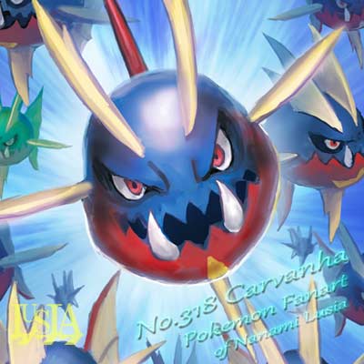 キバニア ポケモンイラスト ファンアート052 七海ルシアのモンスターイラスト格納庫