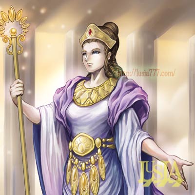 天界の女王 ヘーラー 世界の神話イラスト 七海ルシアのモンスターイラスト格納庫