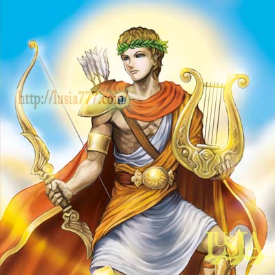太陽の神 アポロン 世界の神話イラスト ギリシャ神話 七海ルシアのモンスターイラスト格納庫