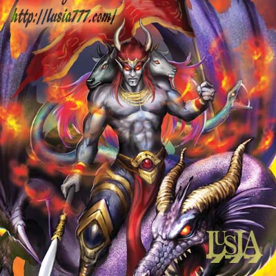 悪魔の魔王 アスモデウス 世界のモンスター 七海ルシアのモンスターイラスト格納庫