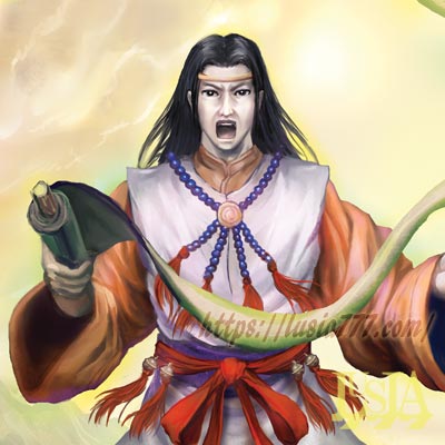言葉の神様 アメノコヤネノミコト 日本神話イラスト 七海ルシアのモンスターイラスト格納庫