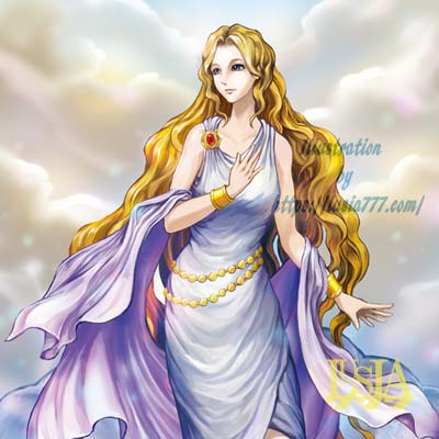 愛と美の女神 アフロディテ 世界の神話イラスト ギリシャ神話 七海ルシアのモンスターイラスト格納庫
