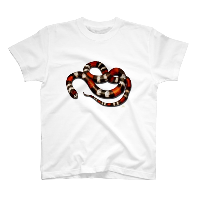 ブラジルサンゴヘビのリアルイラストなTシャツ