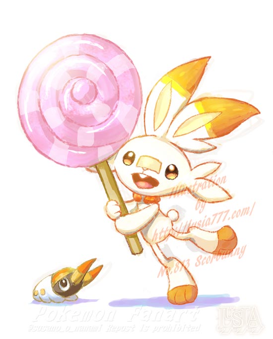 ヒバニー ポケモンイラスト ファンアート Scorbunny 01 モンスターイラスト格納庫