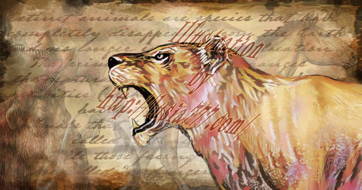 ホラアナライオンのイラスト。トップのサムネイル。