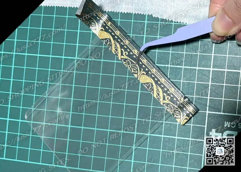 カードケースデコの作り方。マステの貼り方の説明。